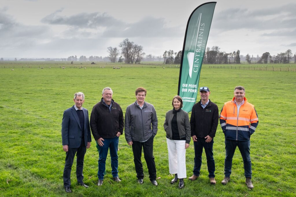 Centralines and Lodestone Energy at Ongaonga solar farm site