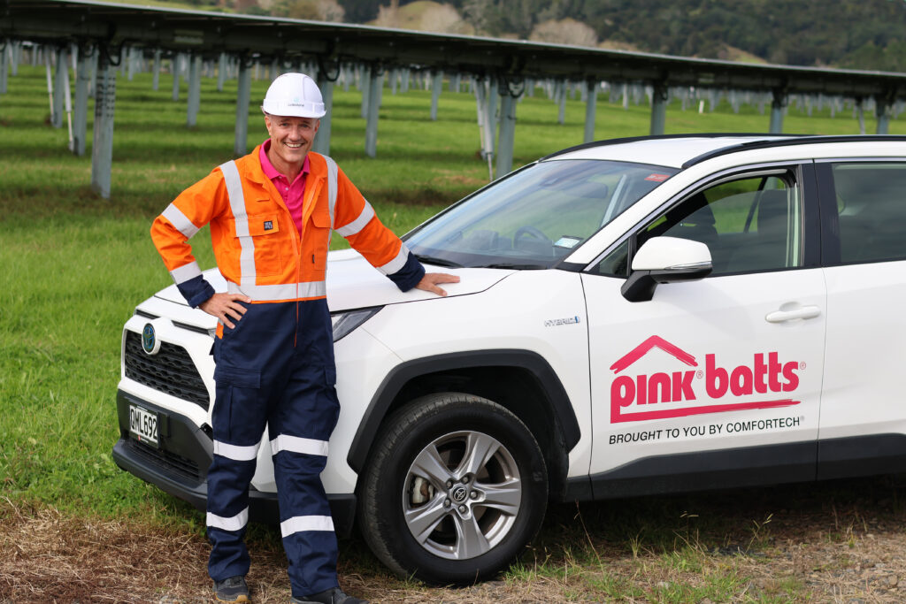 Anthony Stone, General Manager Comfortech visiting Lodestone’s Whitianga-based solar farm, Pāmu Rā ki Whitianga